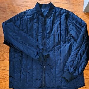 NAVY BLUE LIGHTWEIGHT FULL ZIP PUFFER JACKET sz XXL